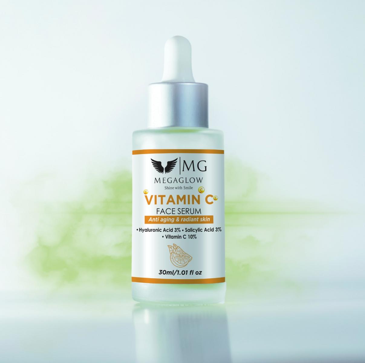 MG MEGAGLOW Vitamin C Face Serum with Hyaluronic acid & Salicylic acid